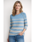 WIDE STRIPE JUMPER BUTTON DETAIL ROUND