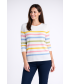 MULTI STRIPE JUMPER ROUND NECK 3/4 SLEEVE