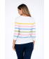 MULTI STRIPE JUMPER ROUND NECK 3/4 SLEEVE