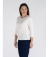 TEXTURED JUMPER WITH V NECK 3/4 SLEEVE