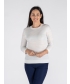 KNITTED JUMPER ROUND NECK 3/4 SLEEVE