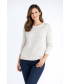 TEXTURED JUMPER ROUND NECK 3/4 SLEEVE
