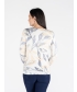 LEAF PRINT JUMPER ROUND NECK 3/4 SLEEVE
