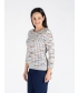 MULTI COLOR TAPE YARN JUMPER 3/4 SLEEVE
