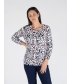 PINK NAVY ANIMAL PRINT JUMPER ROUND NECK 3/4 SLEEVE