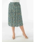 GREEN MULTI DITSY FLORAL CRINKLE SKIRT WITH ELASTICATED