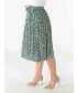 GREEN MULTI DITSY FLORAL CRINKLE SKIRT WITH ELASTICATED