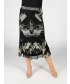 block print lined  skirt with elasticated- S30059