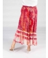Red Pink Tie Dye Printed Skirt