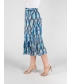 FRONT BUTTON CRINKLE SKIRT WITH BOTTOM FRILL