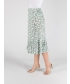 MINT COLOR CRINKLE SKIRT  WITH BOTTOM FRILL