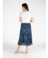 TIE DYE MESH PANEL SKIRT ELASTIC WAIST