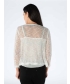 Border pattern shrug 3/4 sleeve