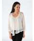 Border pattern shrug 3/4 sleeve