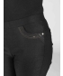 29 Inch Black Leg embroidery detail pocket  trouser