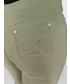 Olive green 27 Inch embroidered pocket trouser