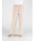 Beige wide leg trouser with elasticated weist