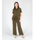 Wide leg trouser with elasticated weist