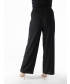 BLACK COLOR WIDE LEG TROUSER WITH ELASTICATED WAIST