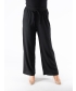 BLACK COLOR WIDE LEG TROUSER WITH ELASTICATED WAIST