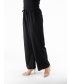 BLACK COLOR WIDE LEG TROUSER WITH ELASTICATED WAIST
