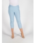 LIGHT BLUE CROP 22 INCH STRETCH TROUSER POCK DETAIL