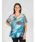 Round Neck Print layered Short Sleeve Top