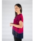 Printed Tie Dye Short Sleeve Button Fron- TO30092