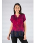 Printed Tie Dye Short Sleeve Button Fron- TO30092