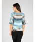 Stripe Burn Out Tie Front 