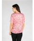 Leaf Print Burnout Button Front Top- TO30001