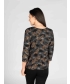 BRONZE METALLIC PRINT TOP ROUND NECK