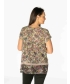 Paisley Border Print Crinkle Top 