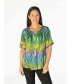 Printed Tie Dye Round Neck Top