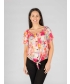 Print Badrot Top With Front Tie 