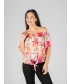 Print Badrot Top With Front Tie 