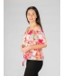 Print Badrot Top With Front Tie 