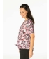 Floral Print Button Front Top Tie Hem