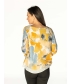 WATERCOLOUR PRINT LAYERED TOP ROUND NECK- TO30101