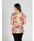 Tropical print top round neck cap sleeve- TO30053