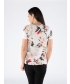 FLORAL PRINT PINEAPPLE TOP SHORT SLEEVE