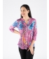 Tropical Print Burnout Top 