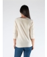 IVORY HOTFIX DETAIL TOP WITH 3/4 SLEEVE