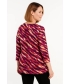 WAVY PRINT SOFT STRETCH TOP 3/4 SLEEVE