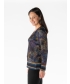 ABSTRACT RPINT ROUND NECK TOP LONG SLEEVE