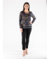 ABSTRACT RPINT ROUND NECK TOP LONG SLEEVE