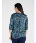 SWIRL LEAF PRINT BURNOUT TOP BUTTON PLEA