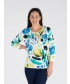 TROPICAL PRINT TOP & 3/4 SLEEVE