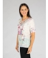 White Multi Flower Print T - Shirt 