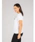 White Green Flower Print T - Shirt